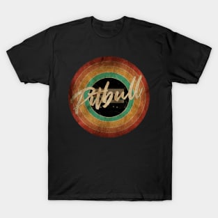 Pitbull Vintage Circle Art T-Shirt